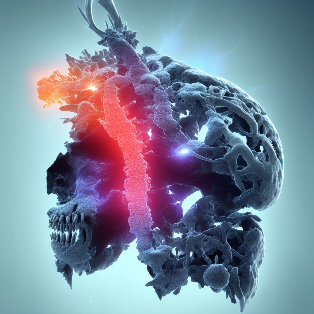 Other fracture of unspecified lumbar vertebra, subsequent encounter for fracture with nonunion digital illustration