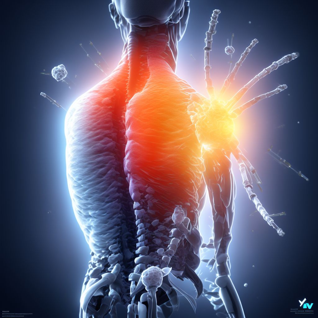 Unspecified fracture of first lumbar vertebra, initial encounter for open fracture digital illustration