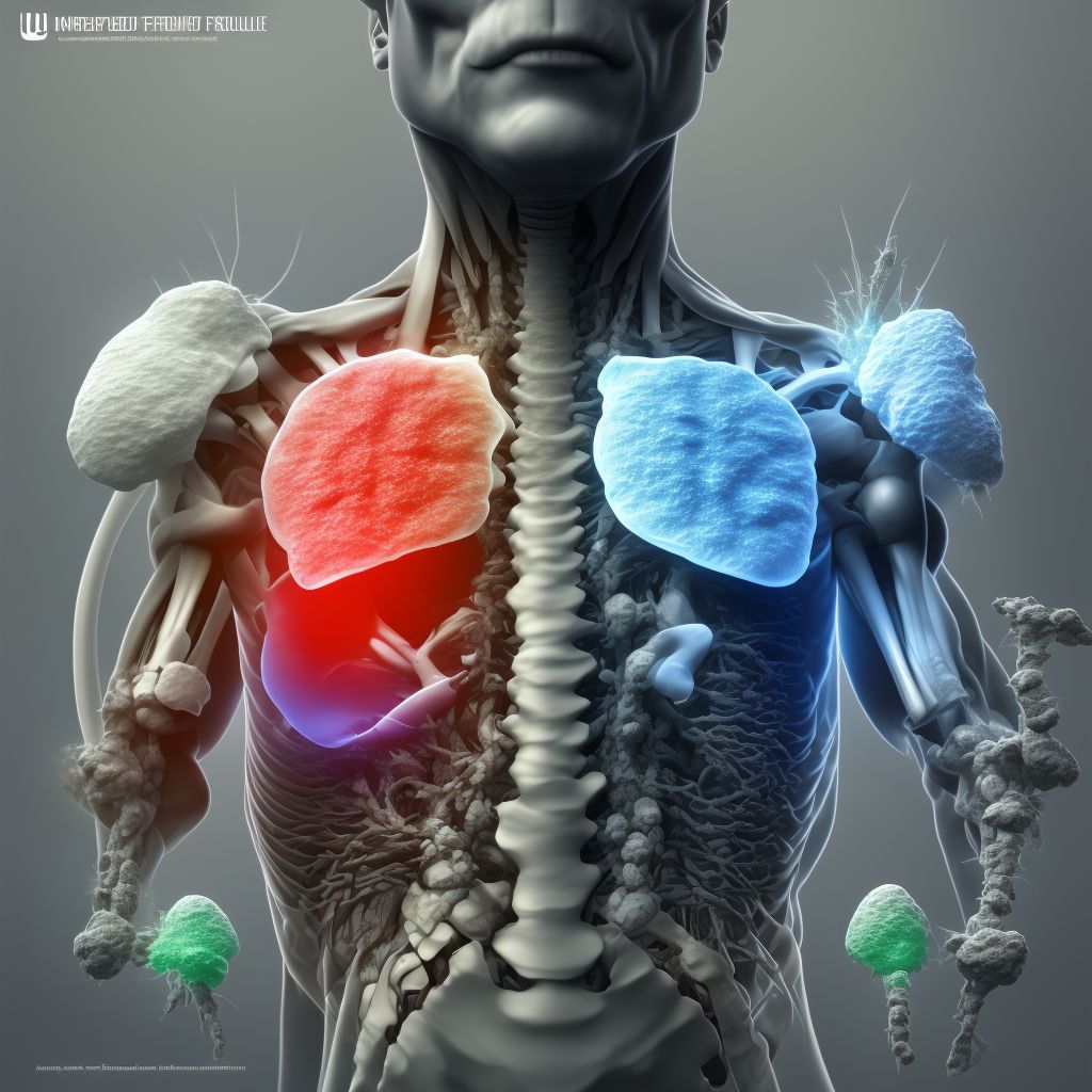 Unspecified fracture of first lumbar vertebra, sequela digital illustration