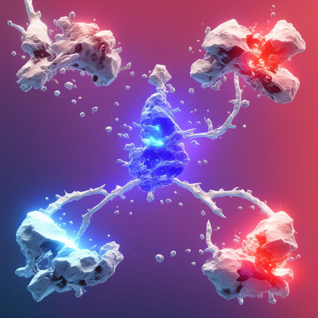 Other fracture of second lumbar vertebra, initial encounter for open fracture digital illustration