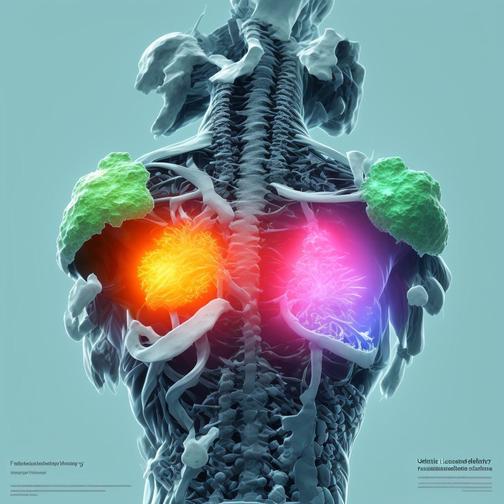 Unspecified fracture of second lumbar vertebra, subsequent encounter for fracture with routine healing digital illustration