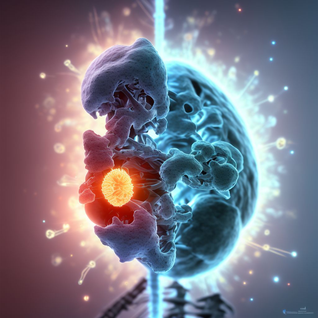 Unspecified fracture of second lumbar vertebra, subsequent encounter for fracture with delayed healing digital illustration