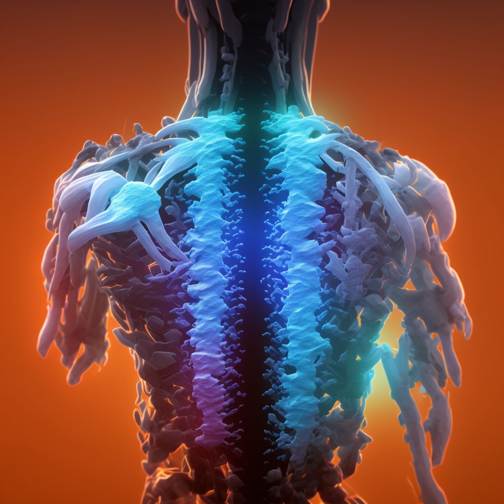 Unspecified fracture of third lumbar vertebra, initial encounter for closed fracture digital illustration