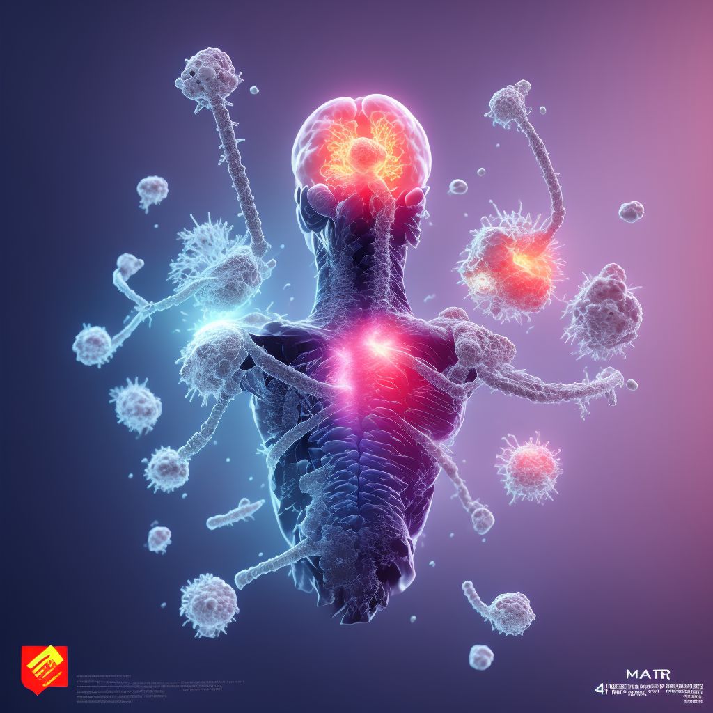 Stable burst fracture of fourth lumbar vertebra, subsequent encounter for fracture with delayed healing digital illustration