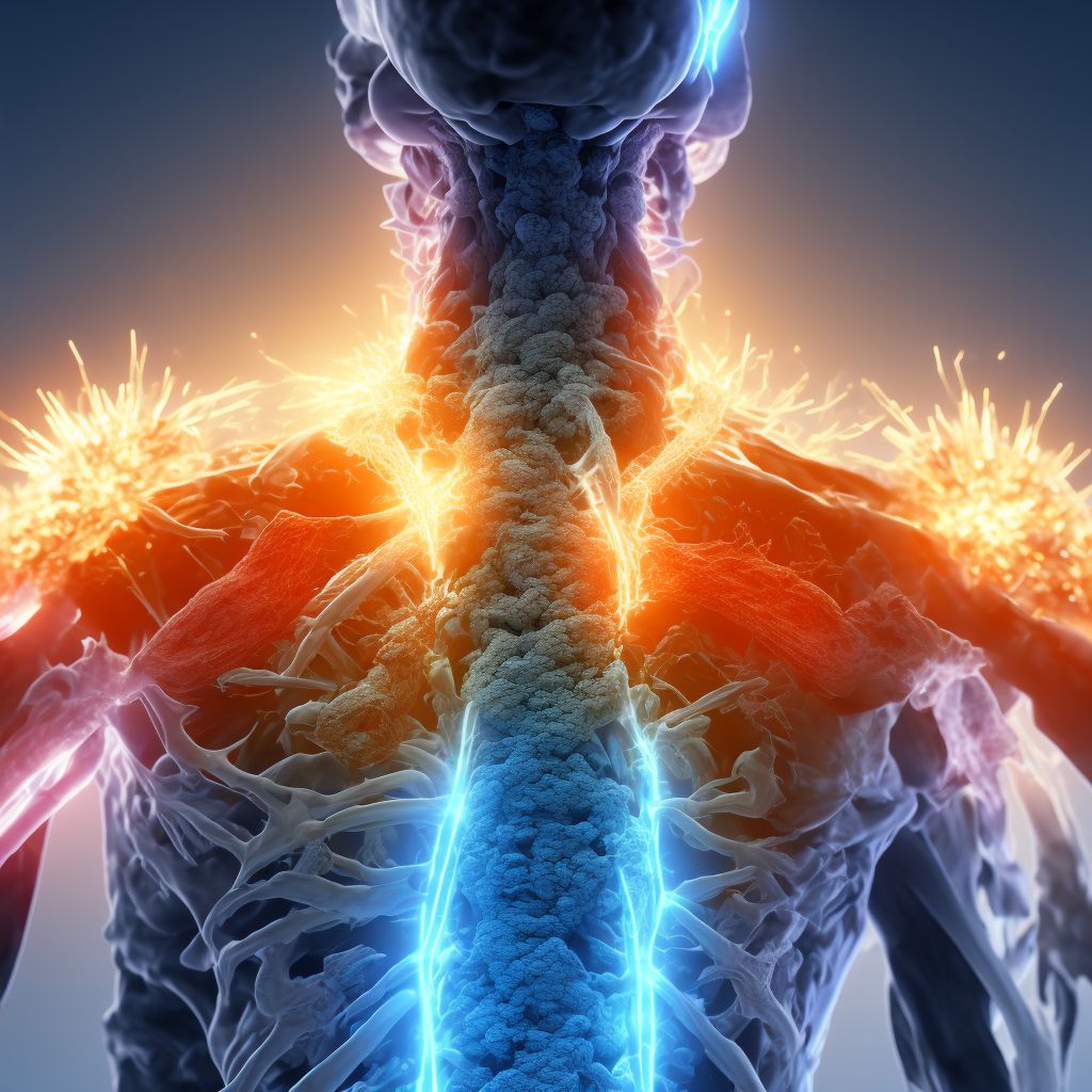 Unstable burst fracture of fifth lumbar vertebra, initial encounter for closed fracture digital illustration