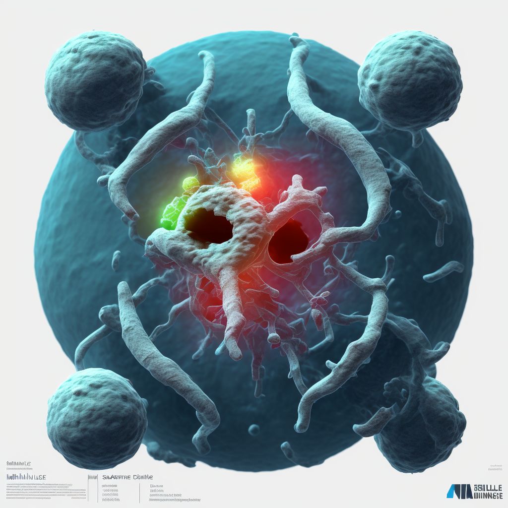 Minimally displaced Zone III fracture of sacrum, sequela digital illustration