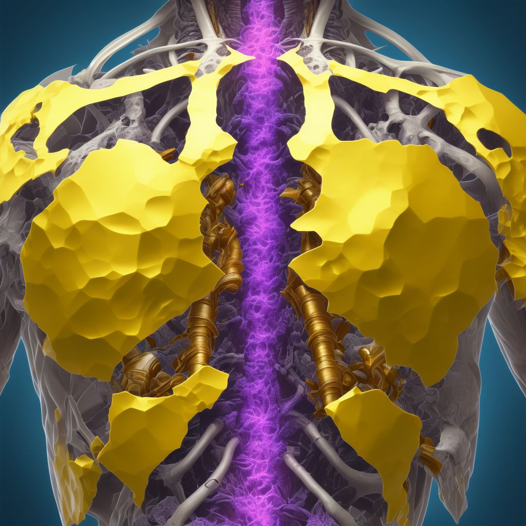 Unspecified Zone III fracture of sacrum, subsequent encounter for fracture with routine healing digital illustration