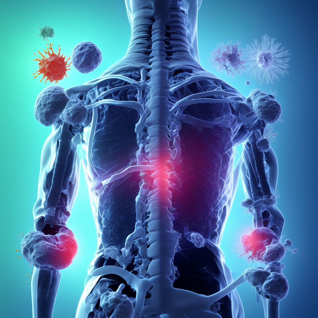 Type 2 fracture of sacrum, initial encounter for closed fracture digital illustration