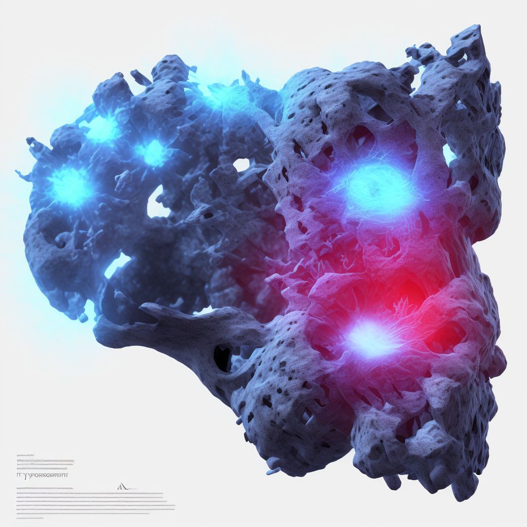 Type 2 fracture of sacrum, subsequent encounter for fracture with nonunion digital illustration