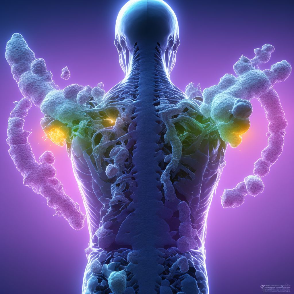 Type 4 fracture of sacrum, sequela digital illustration