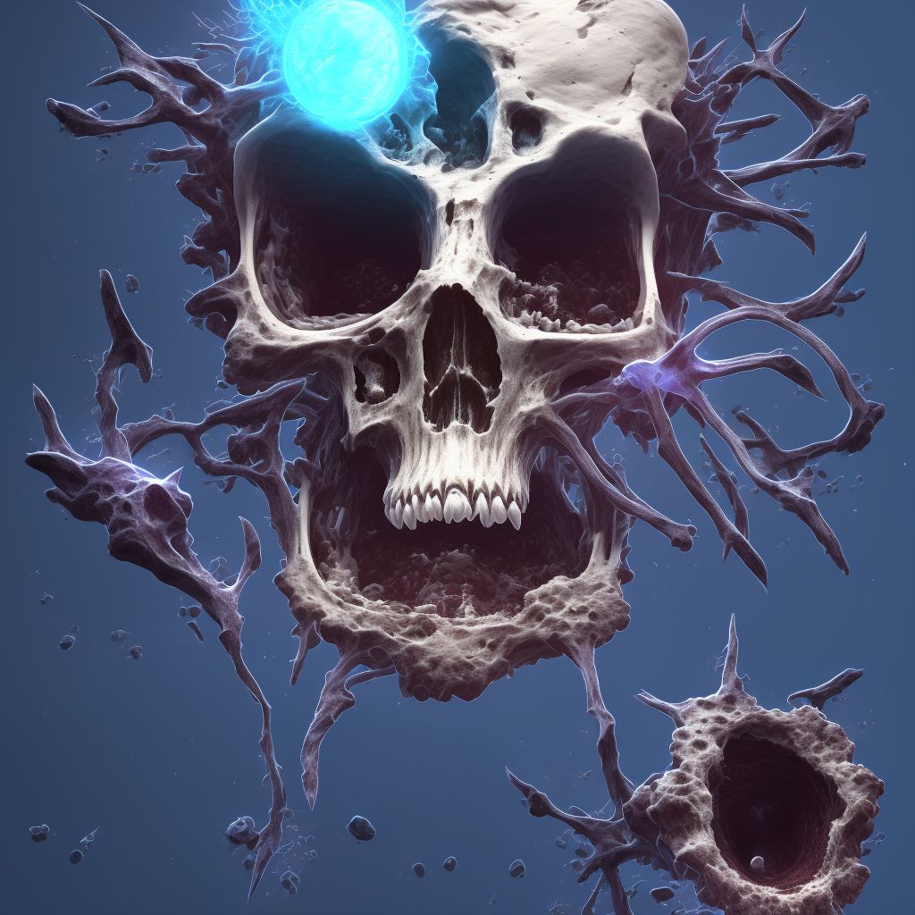 Displaced transverse fracture of left acetabulum, initial encounter for closed fracture digital illustration