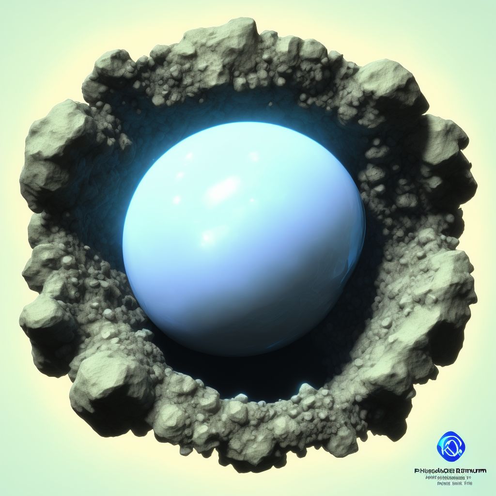 Displaced dome fracture of right acetabulum, sequela digital illustration