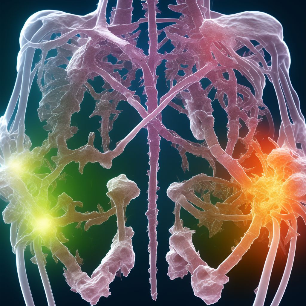 Unspecified fracture of right ischium, subsequent encounter for fracture with delayed healing digital illustration