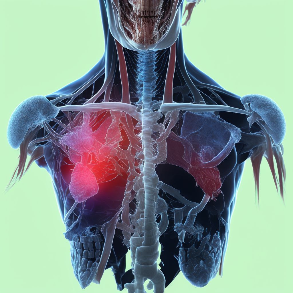 Nondisplaced avulsion fracture of right ischium, sequela digital illustration