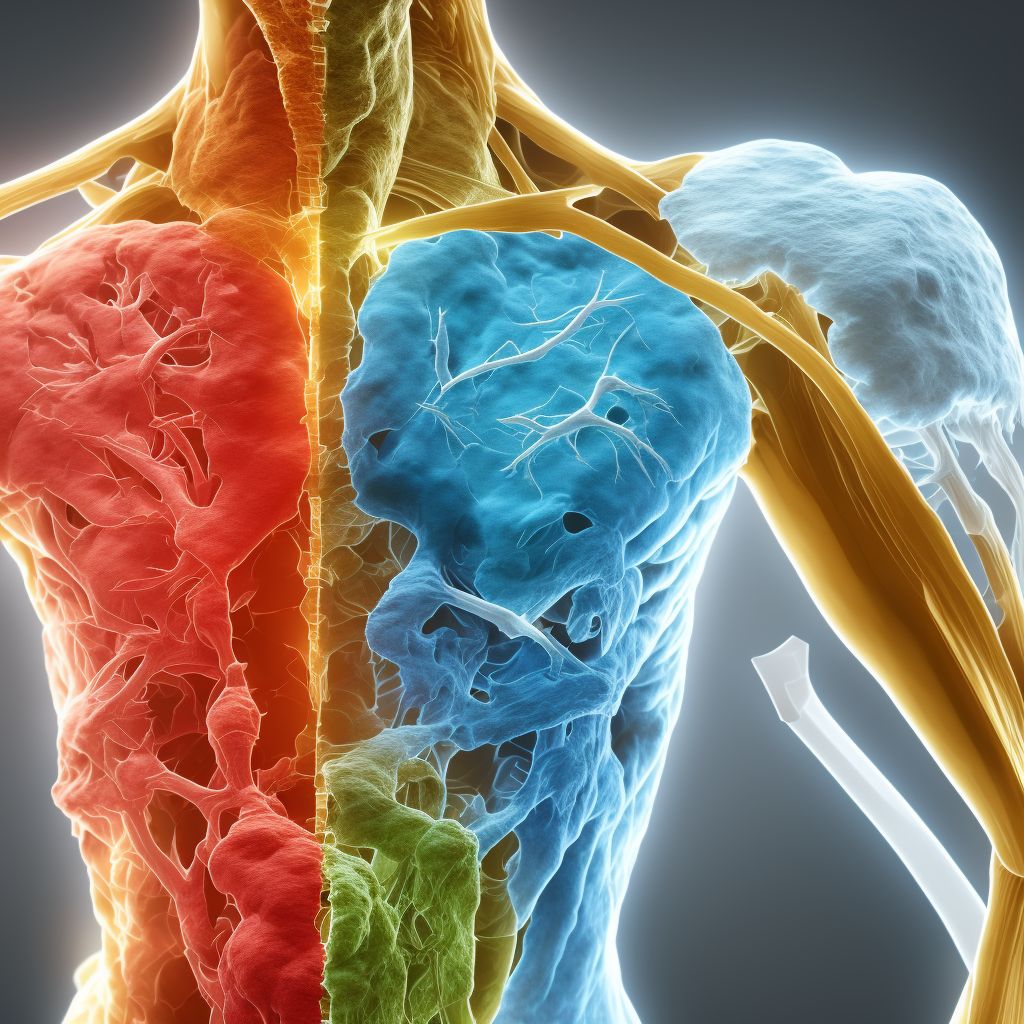 Other specified fracture of left ischium, sequela digital illustration