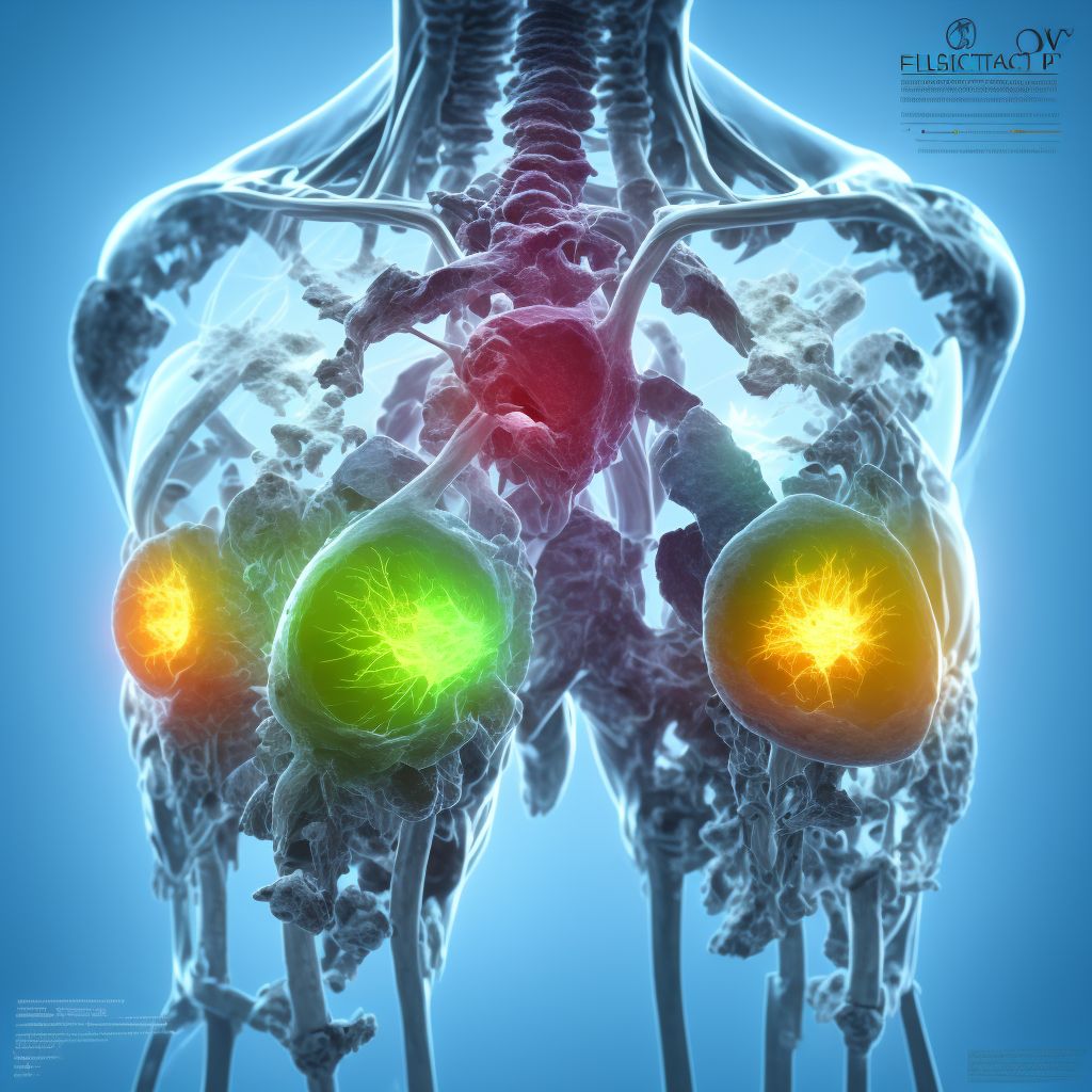 Multiple fractures of pelvis with unstable disruption of pelvic ring, initial encounter for open fracture digital illustration