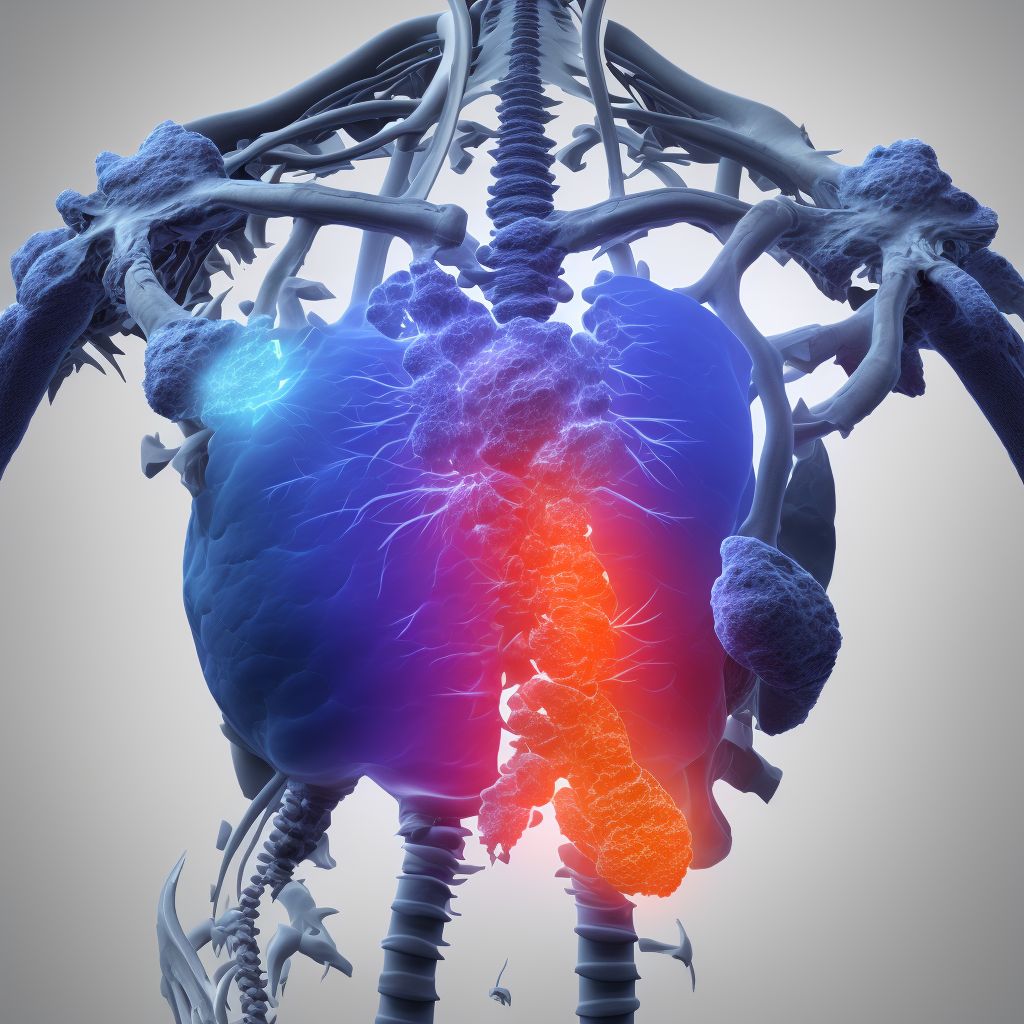 Fracture of unspecified parts of lumbosacral spine and pelvis, subsequent encounter for fracture with nonunion digital illustration