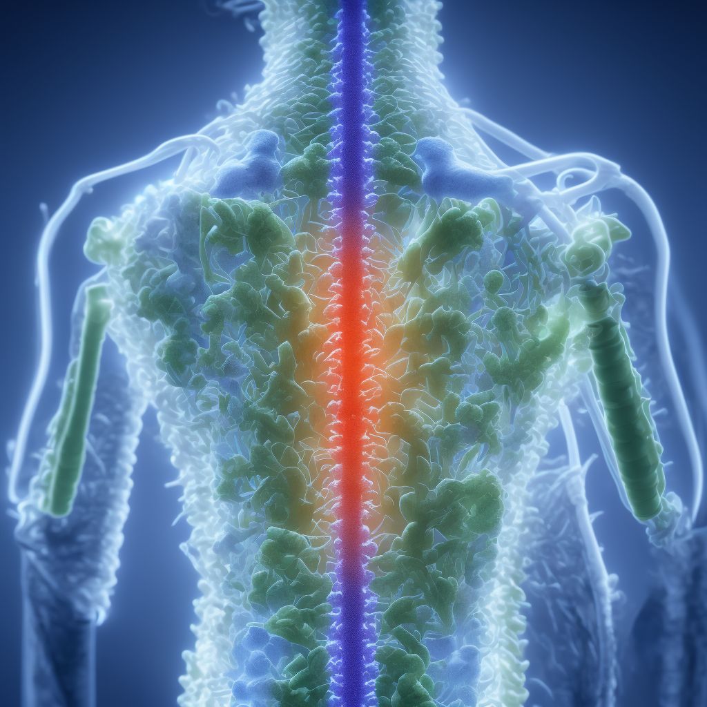 Subluxation of L2/L3 lumbar vertebra, initial encounter digital illustration