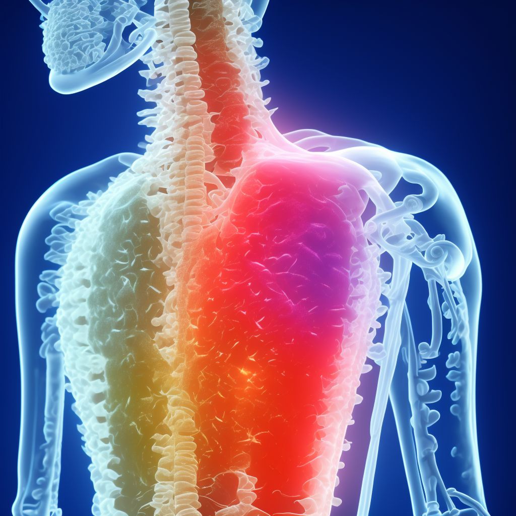 Subluxation of L2/L3 lumbar vertebra, sequela digital illustration