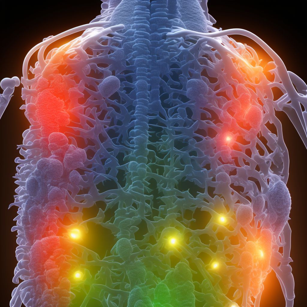 Subluxation of L3/L4 lumbar vertebra, initial encounter digital illustration