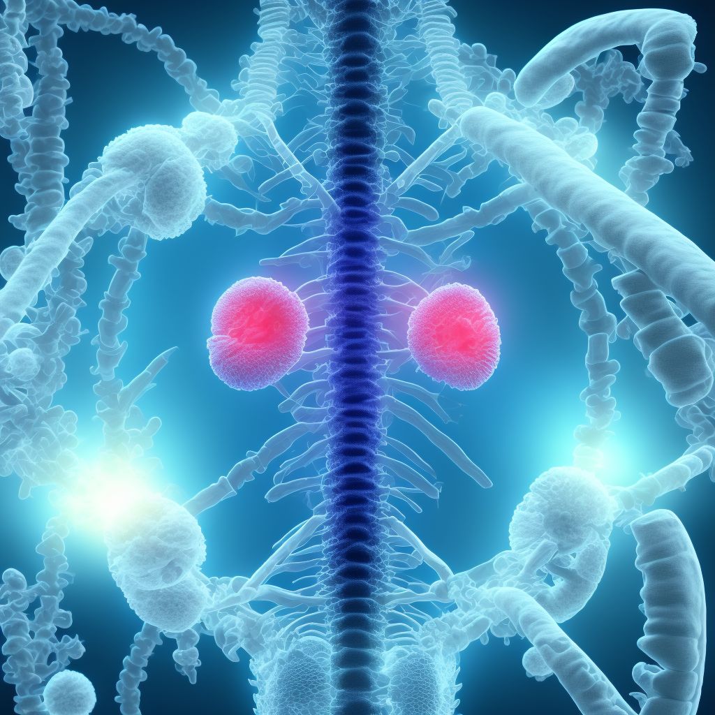 Subluxation of L3/L4 lumbar vertebra, subsequent encounter digital illustration