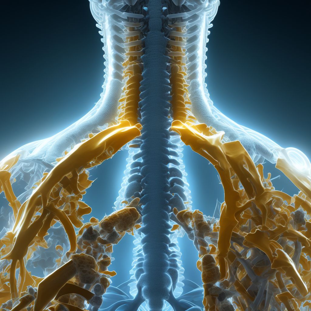 Dislocation of L4/L5 lumbar vertebra, initial encounter digital illustration