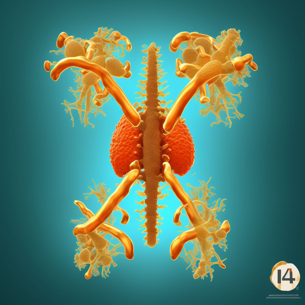 Dislocation of L4/L5 lumbar vertebra, sequela digital illustration