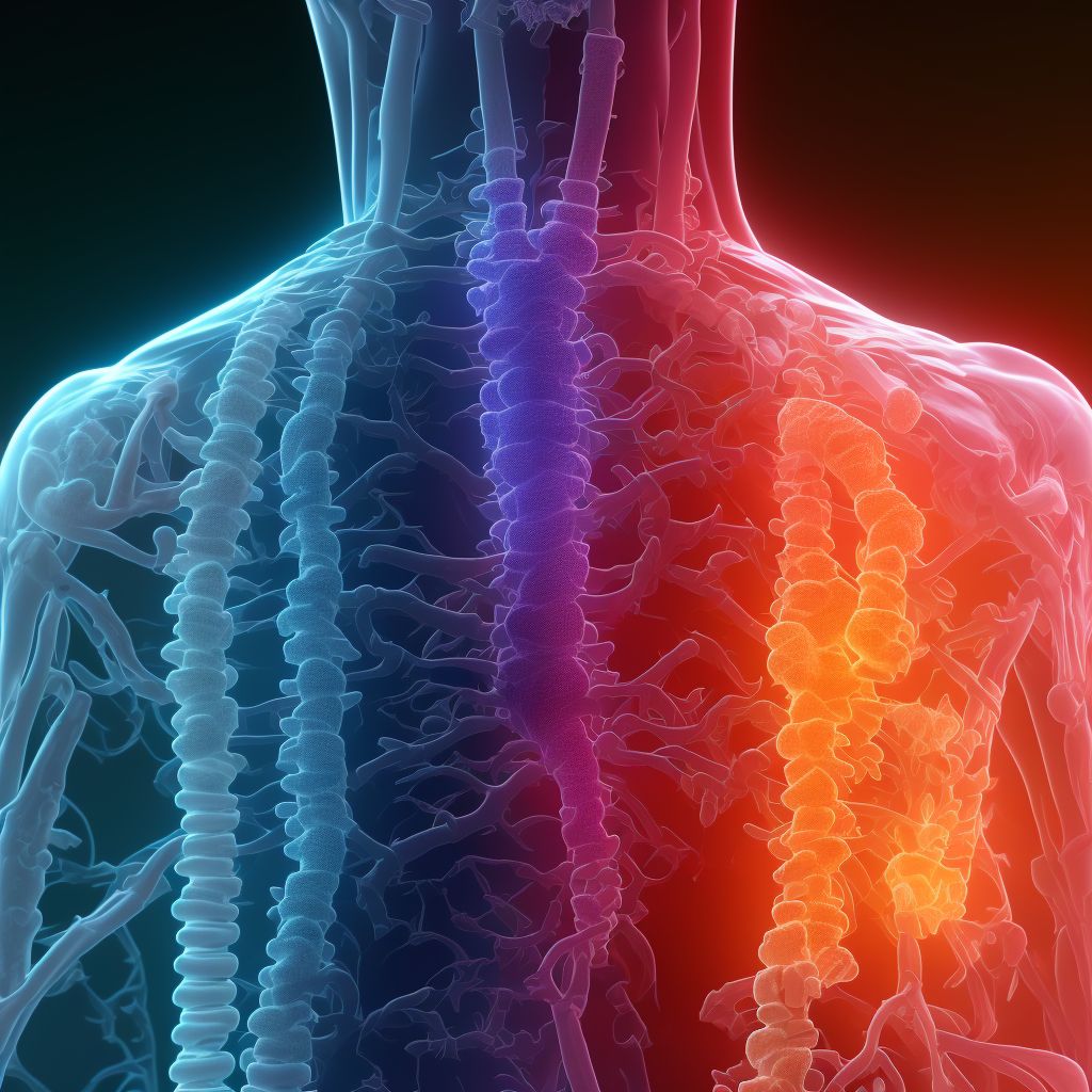 Dislocation of unspecified parts of lumbar spine and pelvis, initial encounter digital illustration