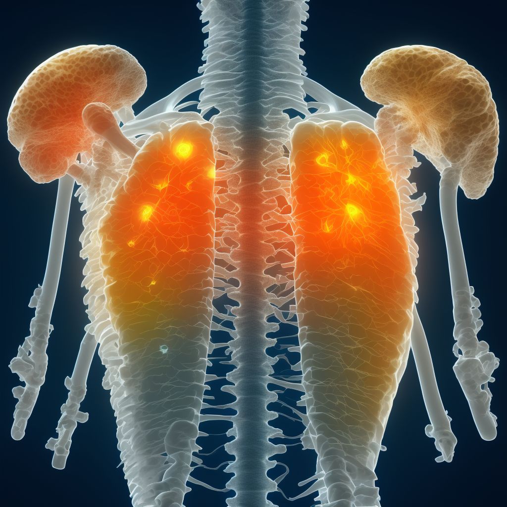 Dislocation of unspecified parts of lumbar spine and pelvis, sequela digital illustration