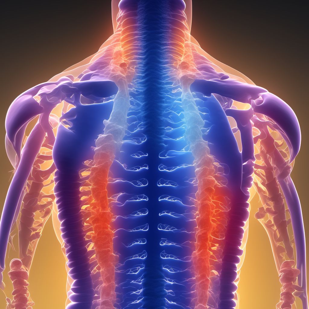 Dislocation of other parts of lumbar spine and pelvis, sequela digital illustration