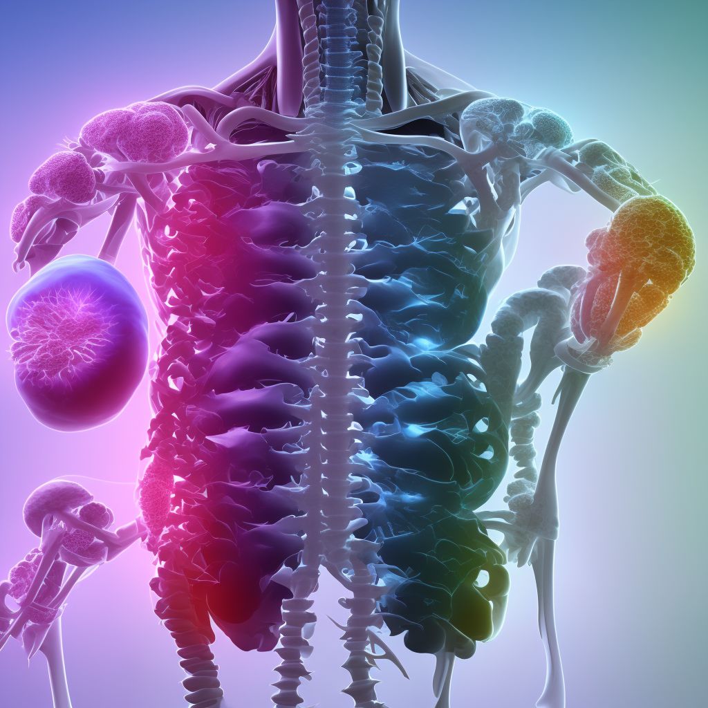 Sprain of other parts of lumbar spine and pelvis, sequela digital illustration