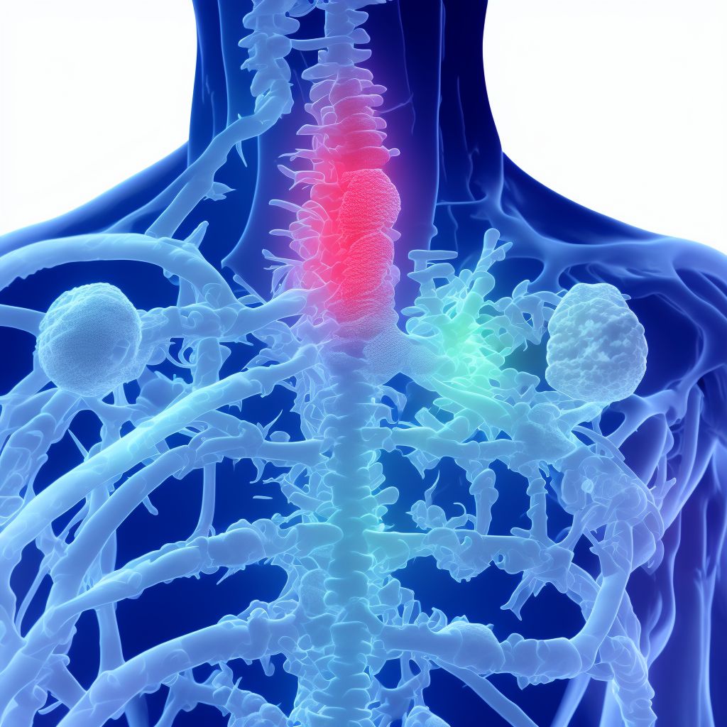 Sprain of unspecified parts of lumbar spine and pelvis, sequela digital illustration