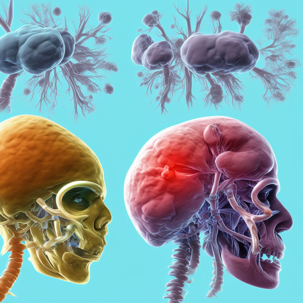 Concussion and edema of sacral spinal cord, sequela digital illustration