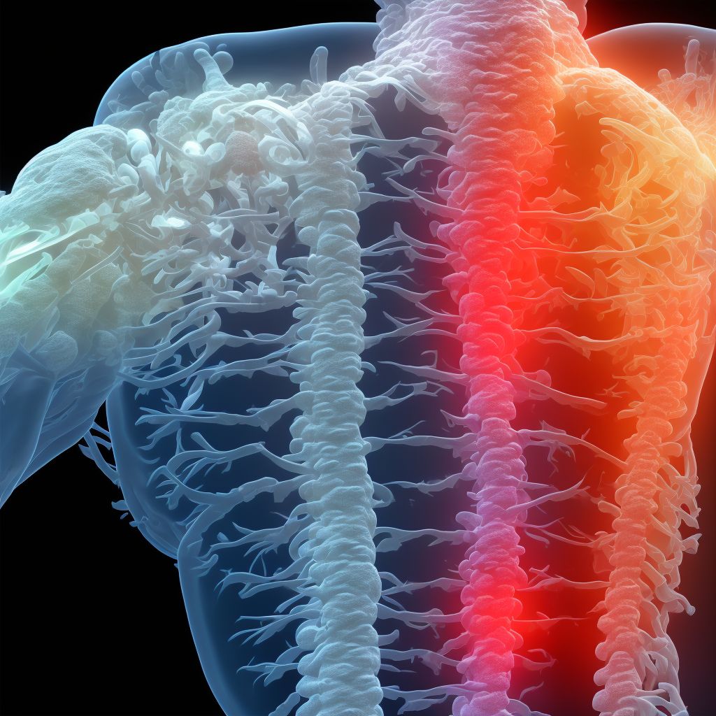 Unspecified injury to L1 level of lumbar spinal cord, sequela digital illustration