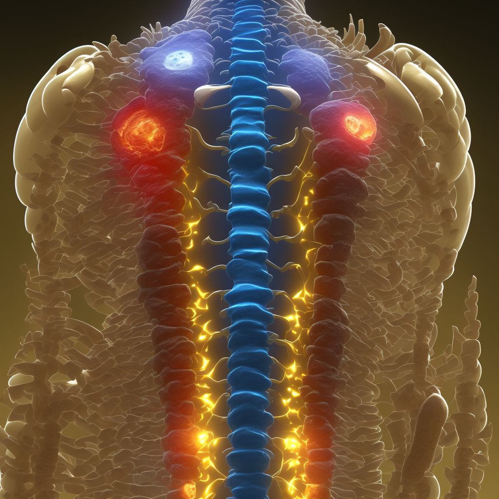 Unspecified injury to L5 level of lumbar spinal cord, subsequent encounter digital illustration