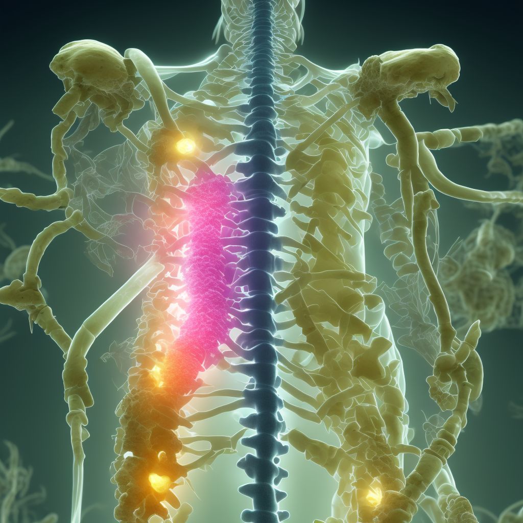 Unspecified injury to unspecified level of lumbar spinal cord, initial encounter digital illustration