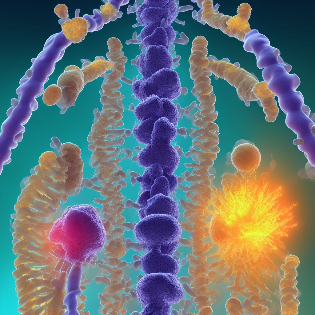 Complete lesion of L2 level of lumbar spinal cord, subsequent encounter digital illustration