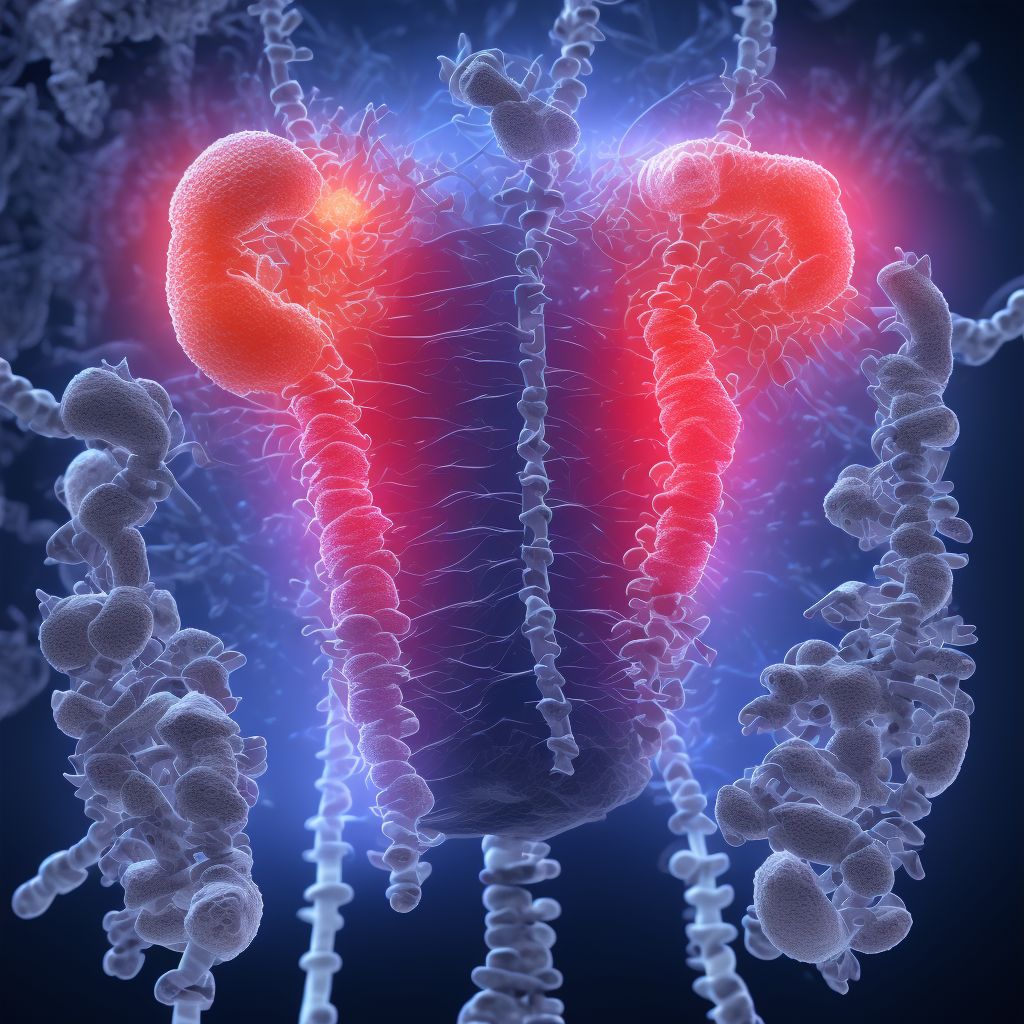 Incomplete lesion of L3 level of lumbar spinal cord, sequela digital illustration