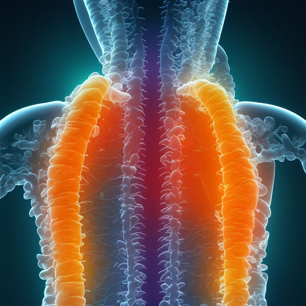 Incomplete lesion of L5 level of lumbar spinal cord, initial encounter digital illustration