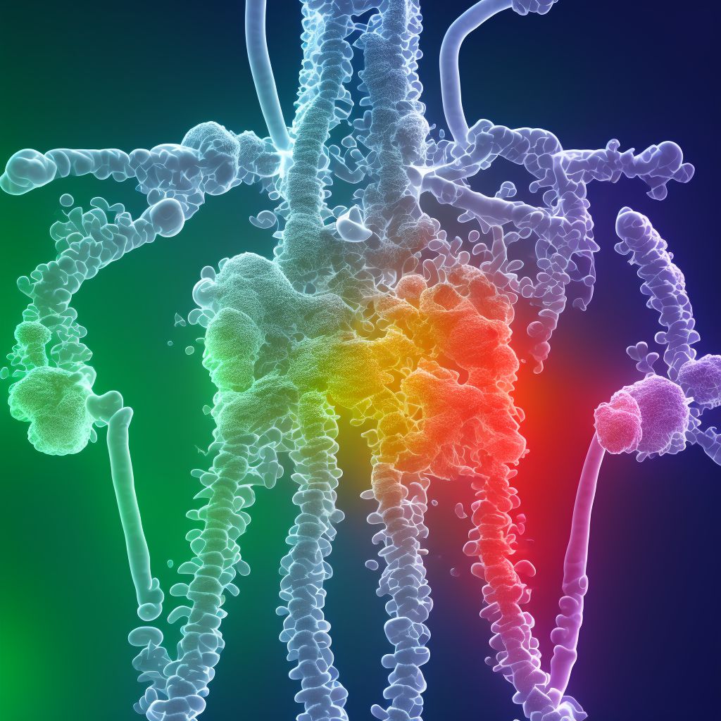 Incomplete lesion of L5 level of lumbar spinal cord, subsequent encounter digital illustration