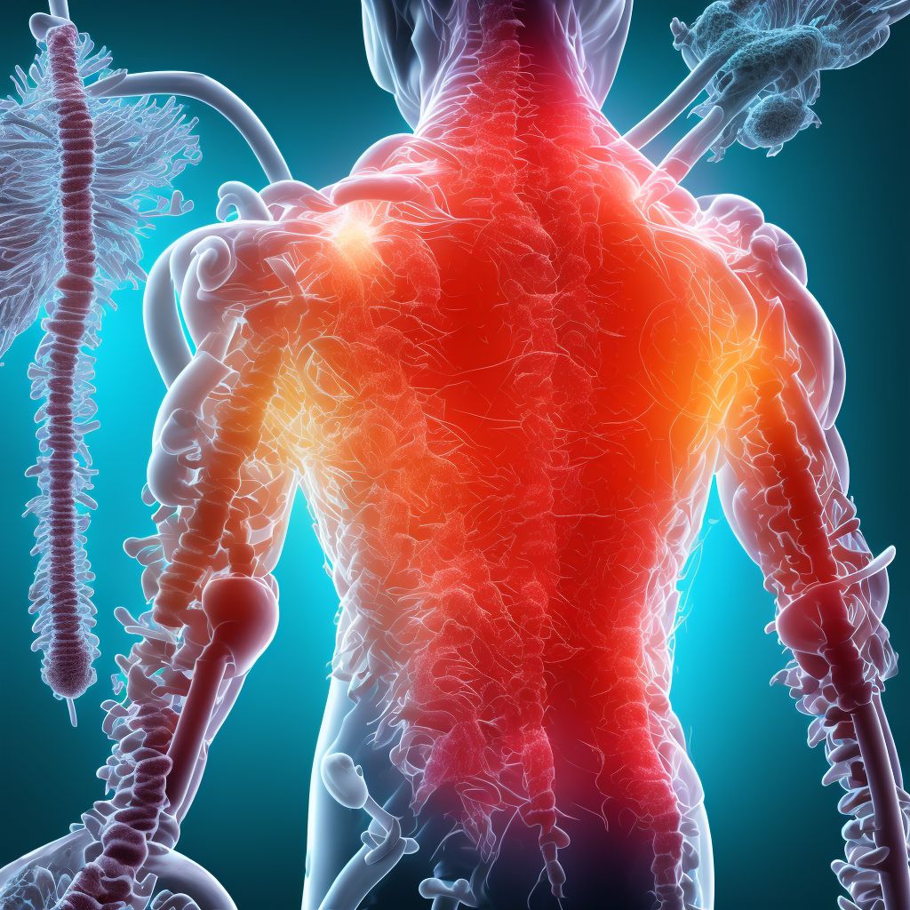 Incomplete lesion of sacral spinal cord, initial encounter digital illustration