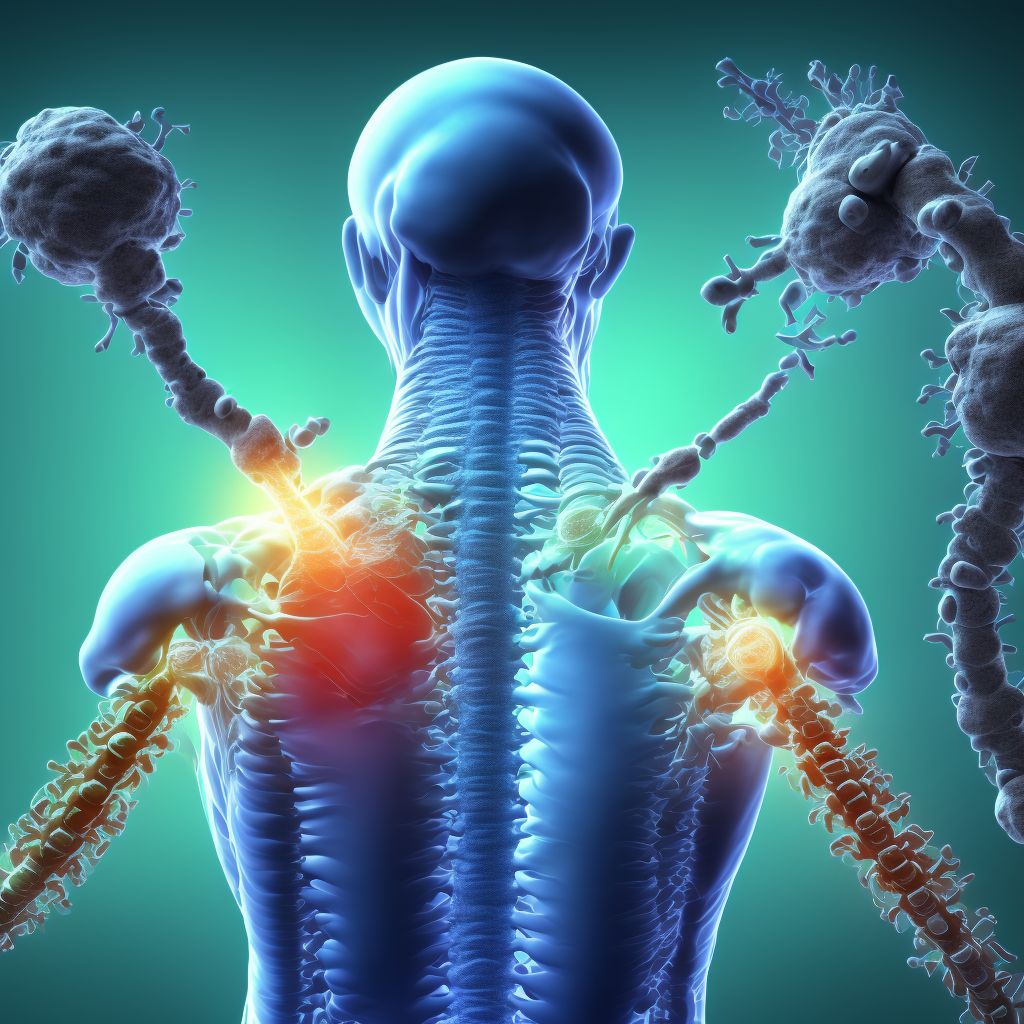 Incomplete lesion of sacral spinal cord, subsequent encounter digital illustration