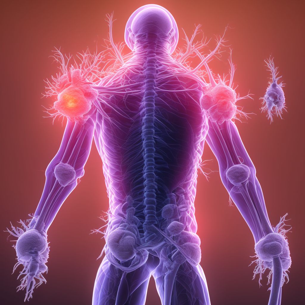 Injury of nerve root of sacral spine, initial encounter digital illustration