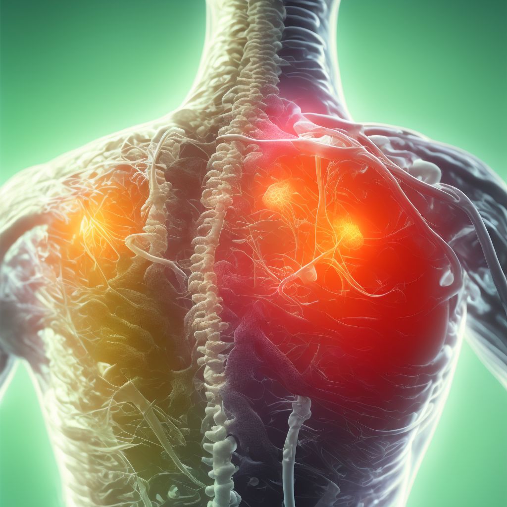 Injury of lumbar, sacral and pelvic sympathetic nerves, sequela digital illustration