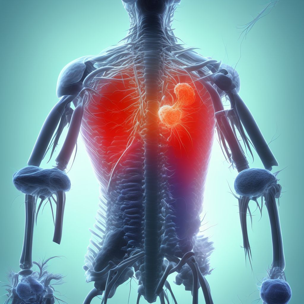 Injury of peripheral nerve(s) at abdomen, lower back and pelvis level, initial encounter digital illustration