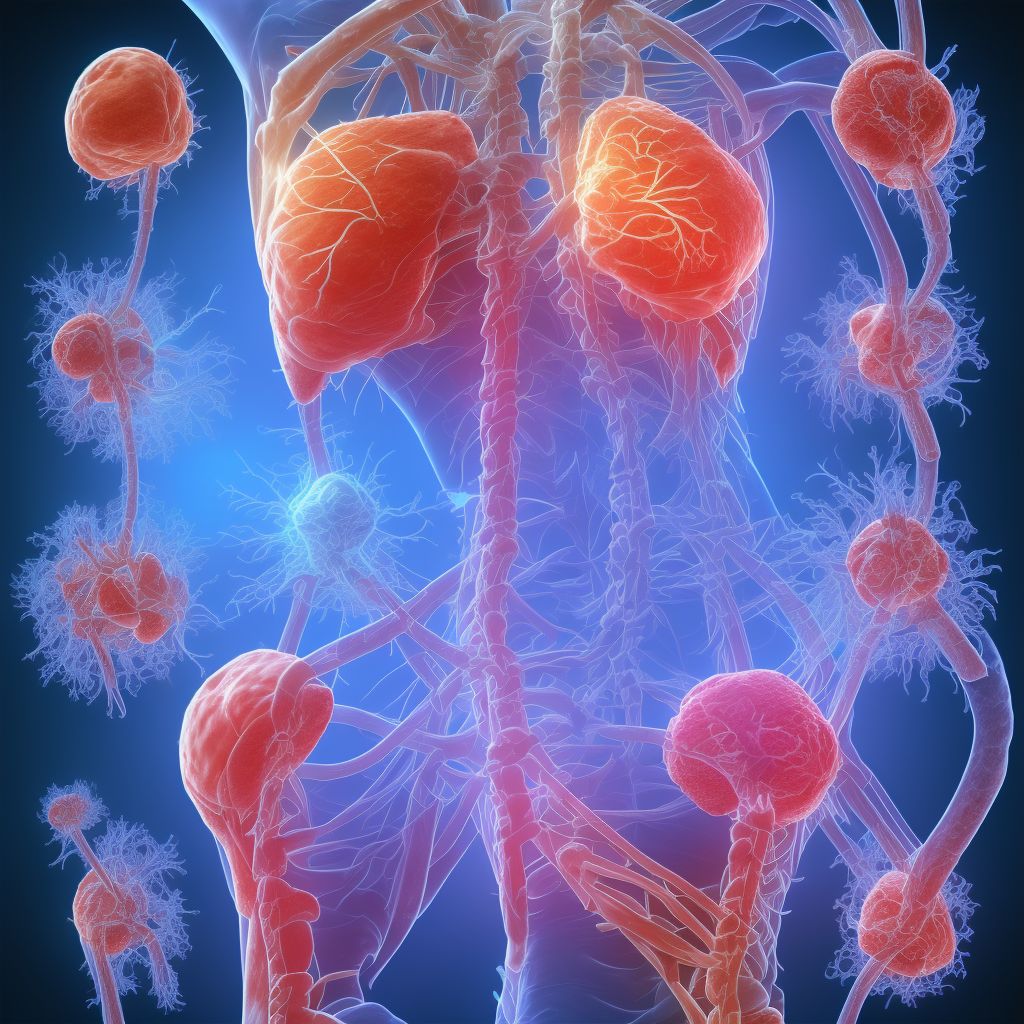 Injury of peripheral nerve(s) at abdomen, lower back and pelvis level, sequela digital illustration