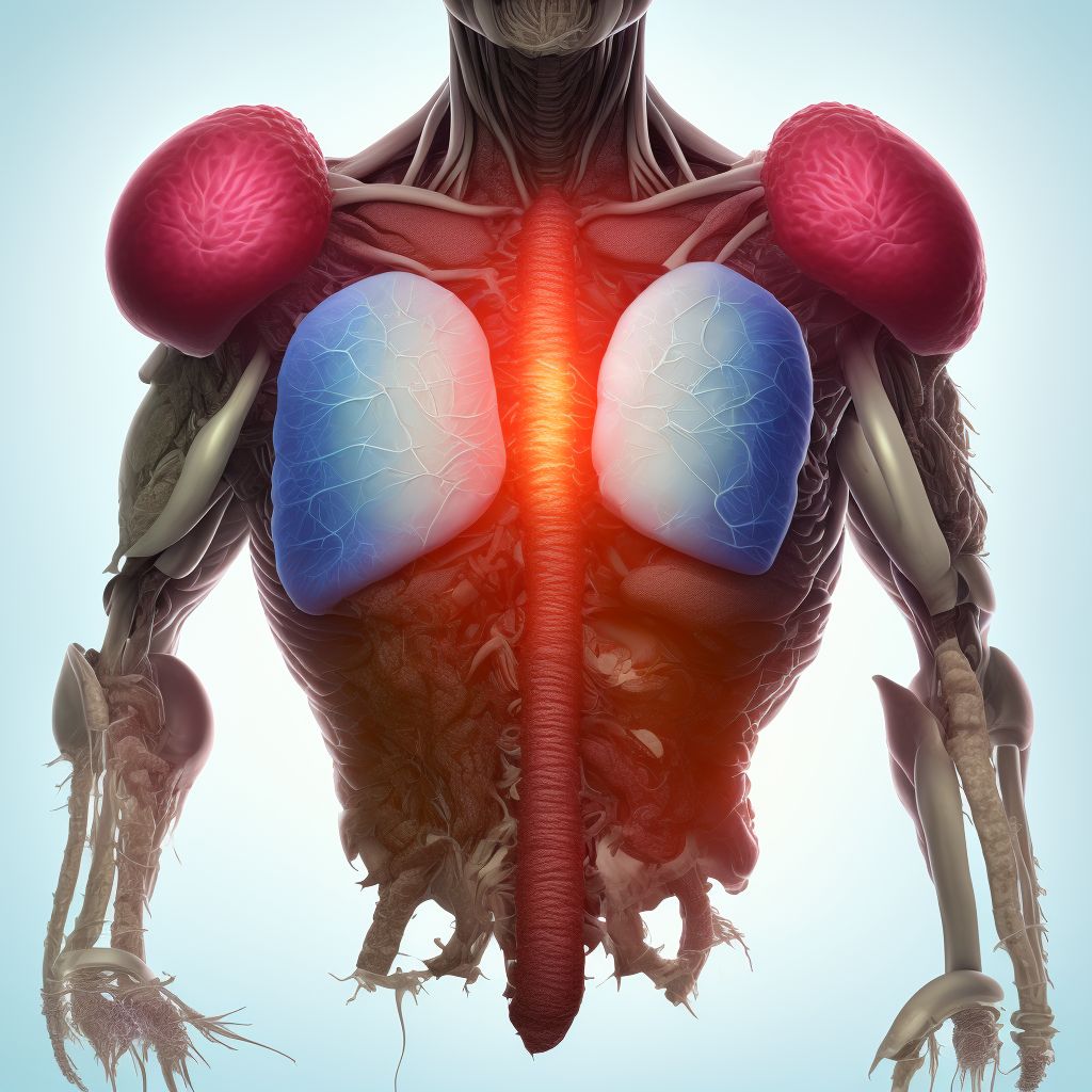 Minor laceration of abdominal aorta, sequela digital illustration