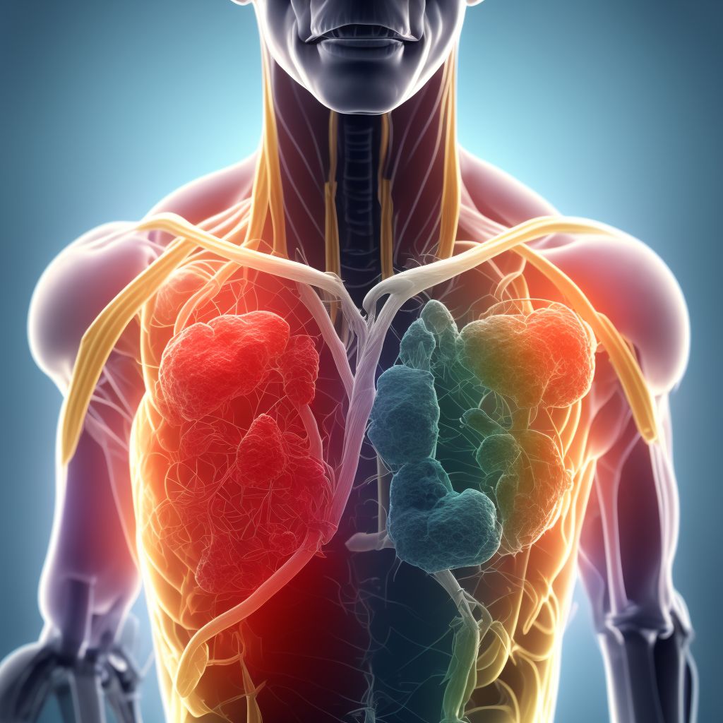 Unspecified injury of inferior vena cava, sequela digital illustration