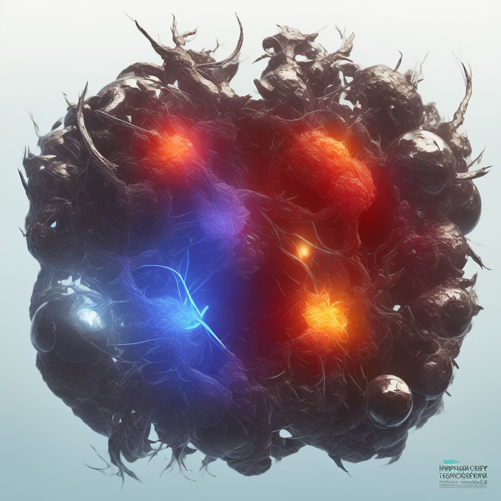 Major laceration of inferior vena cava, subsequent encounter digital illustration