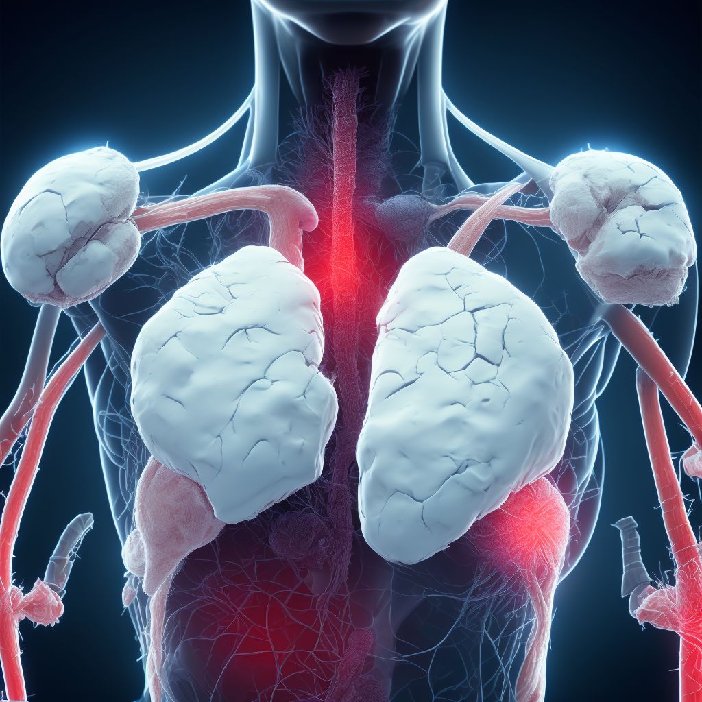 Major laceration of inferior vena cava, sequela digital illustration